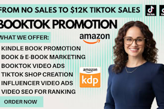 viral booktok promotion amazon kdp ads tiktok book promotion video author SMM