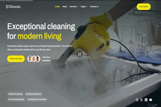 design wix cleaning website residential cleaning company janitorial service site
