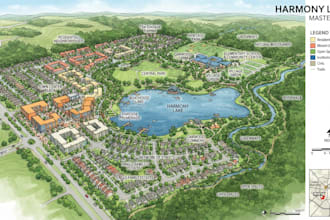 design real estate master plan, land development and community layout