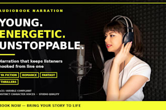 narrate your audiobook in a young energetic female voice for audible