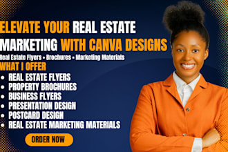 create canva marketing designs for canva real estate flyers and brochures