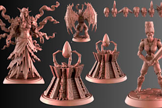 sculpt custom 3d miniatures, figurines and characters for 3d printing