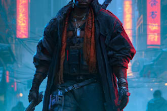 design cyberpunk character, original character design