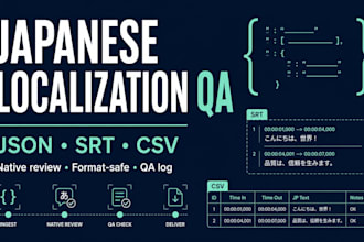 proofread japanese localization in json and srt files