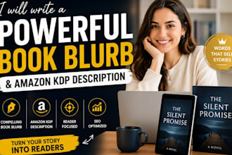 write a compelling book blurb and amazon KDP book description, back copy blurb