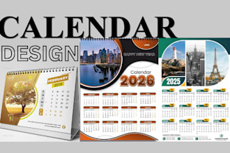 custom calendars, desk calendars, wall calendars, and planners
