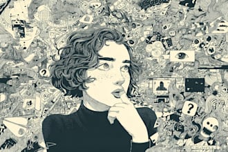 create the most fascinating doodle art illustration
