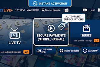 rebrand,customize your iptv android app,apk,admin panel with payment integration