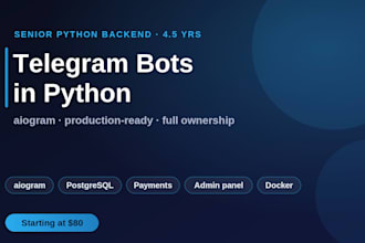 build a telegram bot in python with aiogram for your business