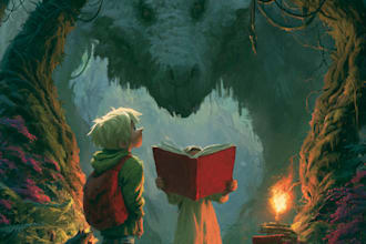 draw cute animal children book cover illustration art
