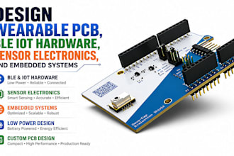 design wearable pcb, ble iot hardware, sensor electronics, and embedded systems