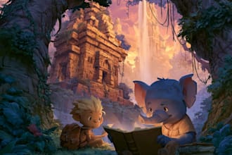 children book cover and children book illustrations