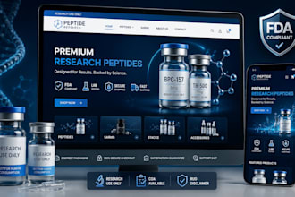 build fda compliant peptide website peptide store sarms website