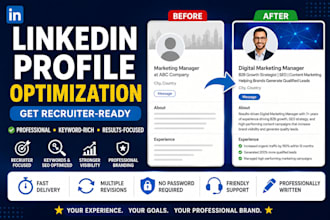 do linkedin profile optimization and resume writing