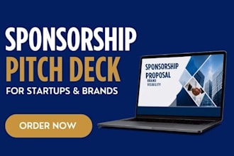 design professional sponsorship deck presentation for startup and deck