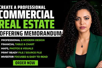 create a commercial real estate offering memorandum investment brochure flyers