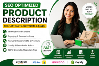 write SEO product descriptions for amazon and ecommerce