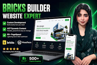 design and develop a bricks builder wordpress website