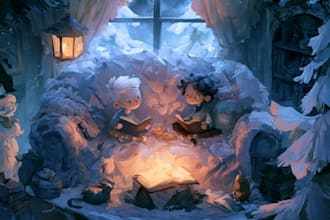 make christmas book illustration