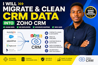 migrate hubspot salesforce pipedrive gohighlevel dynamics CRM data into zoho CRM