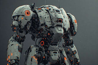 design sci fi mecha and robot concept art
