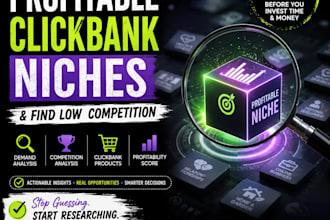 research profitable clickbank niches and find low competition opportunities