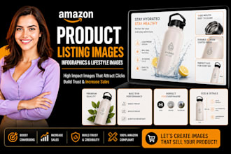 design amazon product listing images infographics and lifestyle product photos