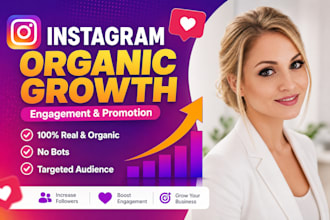grow your instagram with real organic growth, engagement and instagram promotion