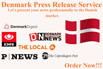 write and distribute denmark press release to danish top media outlets