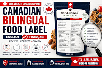 fix your canadian bilingual food label for cfia compliance