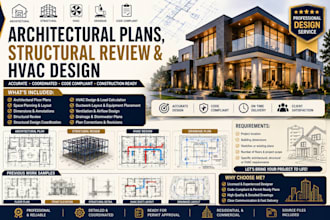 create architectural plan, mep design and structural drawing