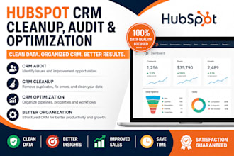 clean, audit and optimize your pipedrive hubspot crm for better data management