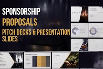 write and design sponsorship proposal pitchdecks and presentation slides