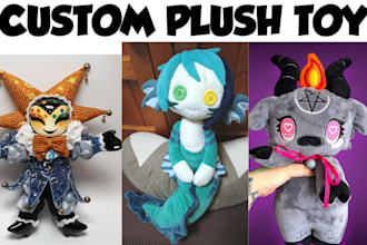 create handmade custom plush toy, plush stuffed animals crochet kawaii plushie
