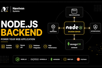 build a node js express backend for your web application