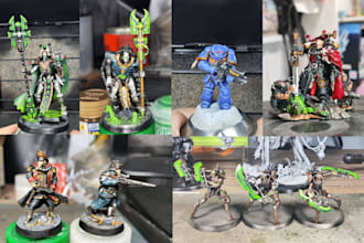 paint warhammer 40k, fantasy, custom miniatures