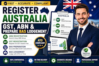 register australia gst, abn and prepare bas lodgment
