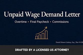 draft unpaid wage demand letter for final pay wages demand letter professionally