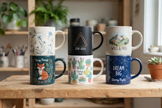 design awesome custom mug design