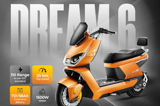design creative bike poster for your brand