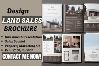 design land sales brochure, real estate development booklet, sales property om