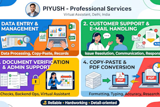 do data entry and customer support