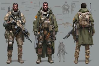 draw history and military anime, fan arts, and original characters