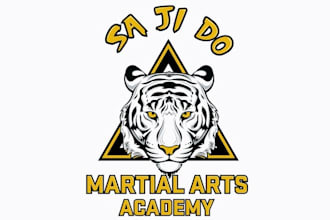 design amazing martial arts academy logo