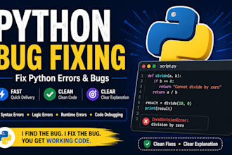 fix bugs and errors in your python code