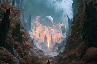 design fantasy album cover art with amazing effects