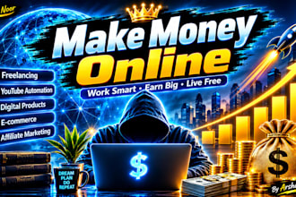 design viral make money online youtube thumbnail