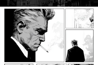 draw special comic illustration or graphic novel