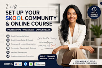 do skool community setup, circle so, skool course upload, skool online course