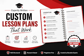 write custom educational lesson plans and curriculum